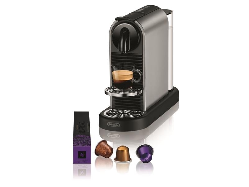 De'Longhi Kaffeemaschine Nespresso Citiz Platinum EN220.T G Elegante Nespressomaschine der Original Line mit Heisswasser-Funktion