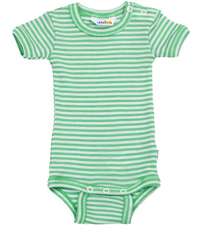 Joha Body k/ä - Rib - Wolle/Seide - Off White/Grün
