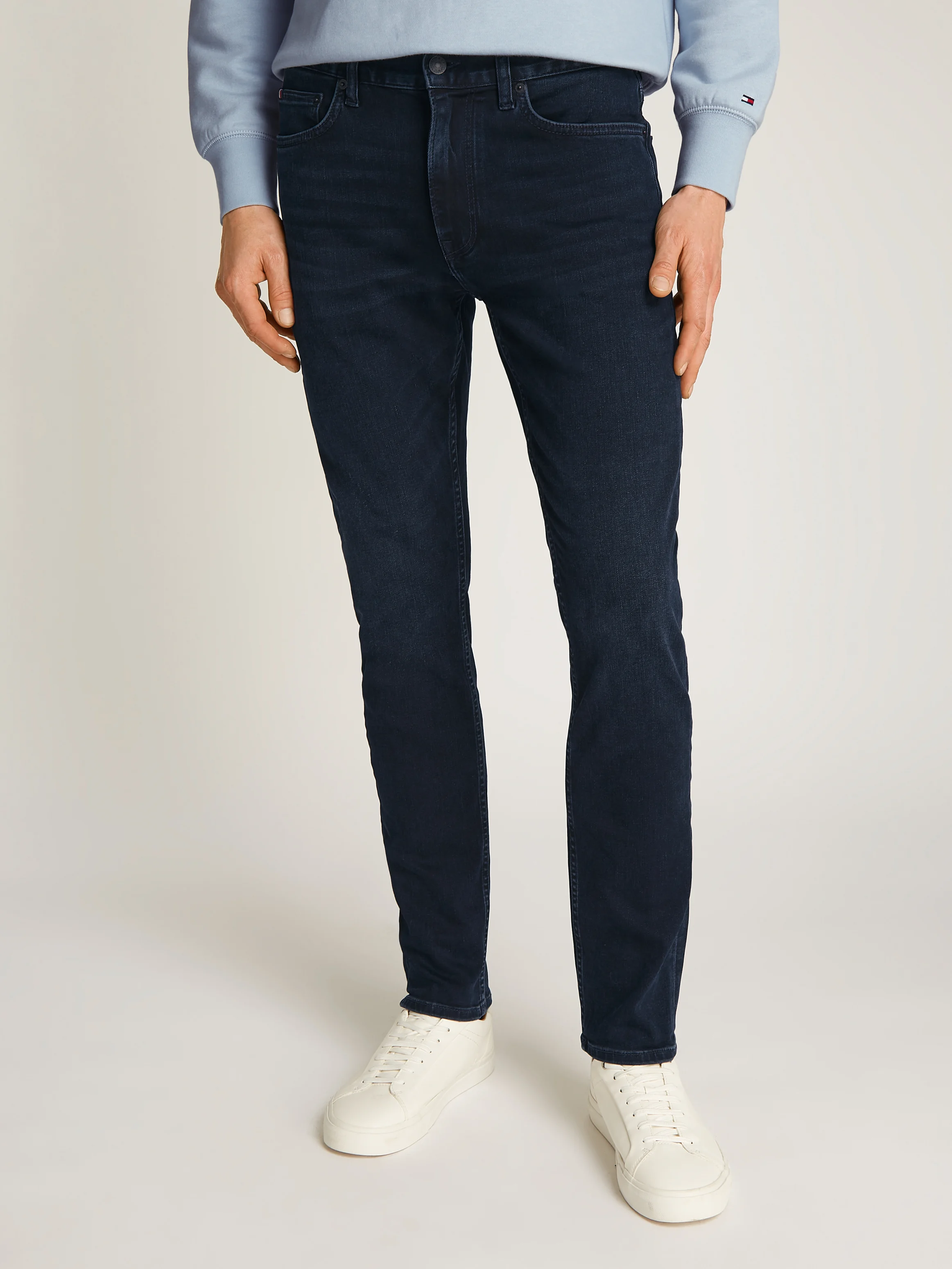 Jean slim en coton mélangé | Bleu