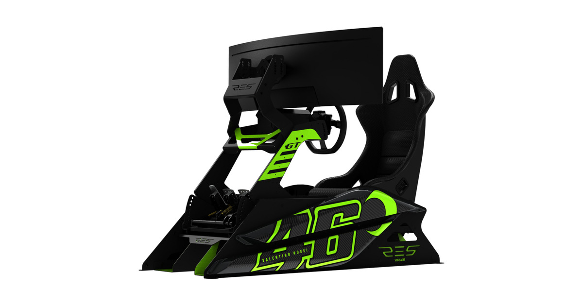 Res-TechGT Cockpit VR/46 Limited Edition racing simulator  (Zwart/neongroen)