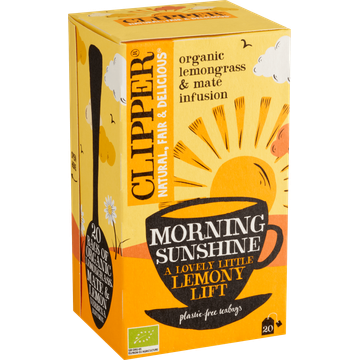Clipper Morning Sunshine Organic Lemongrass & Maté Infusion 20 Stuks 40 g