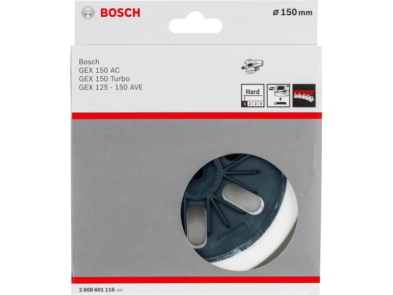 Bosch Professional Schleifteller hart, 150 mm 6-Loch Schleifteller, hart mit Ø 150 mm für Exzenterschleifer