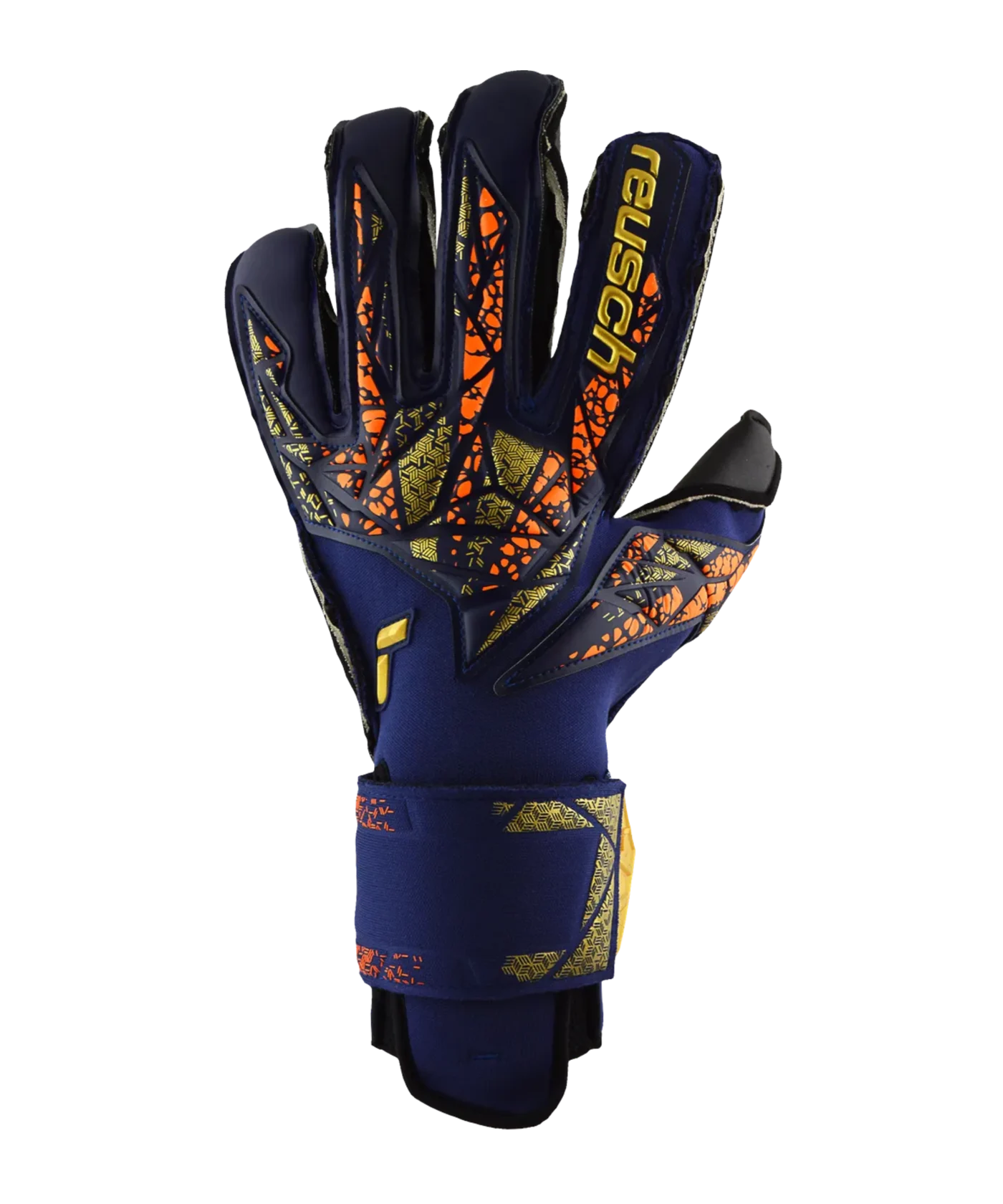 Reusch Attrakt Duo Evolution TW-Handschuhe Blau Gold Schwarz F4411