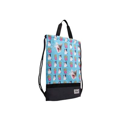 Oh My Pop! Angry Cat - Sac à dos piscine cordon - 1 compartiment - turquoise - Karactermania