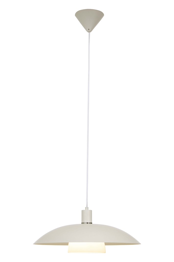 Alfa taklampe Hvit E27, inkludert ringer i krom og matt messing