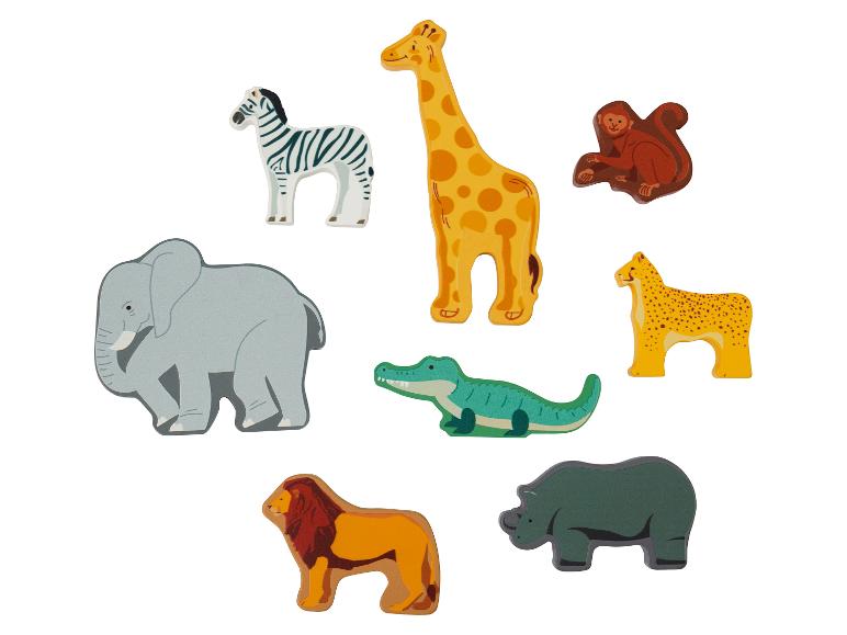 Houten speeldoos met dieren