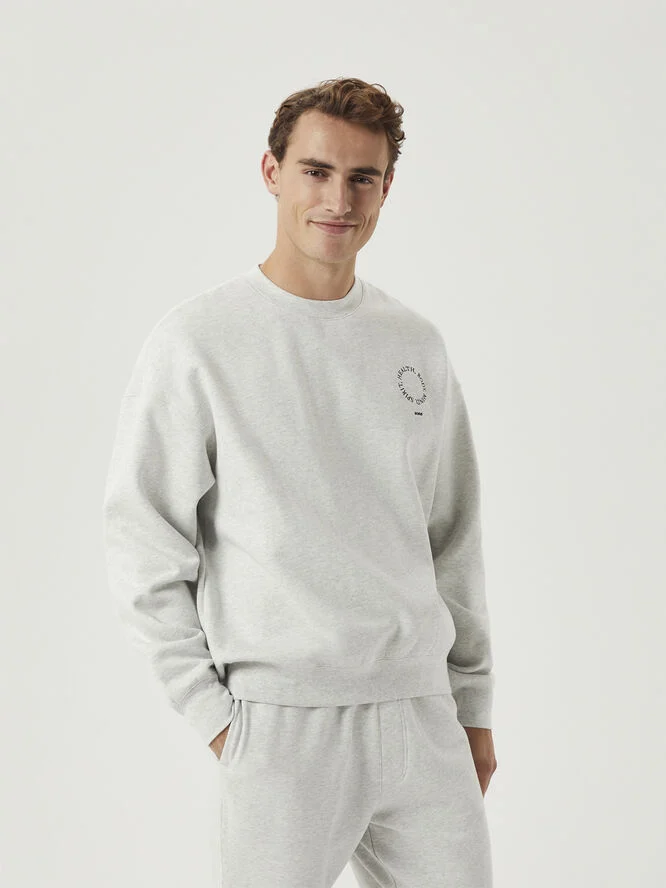 Björn Borg BORG OVERSIZED CREW Ultra light grey melange