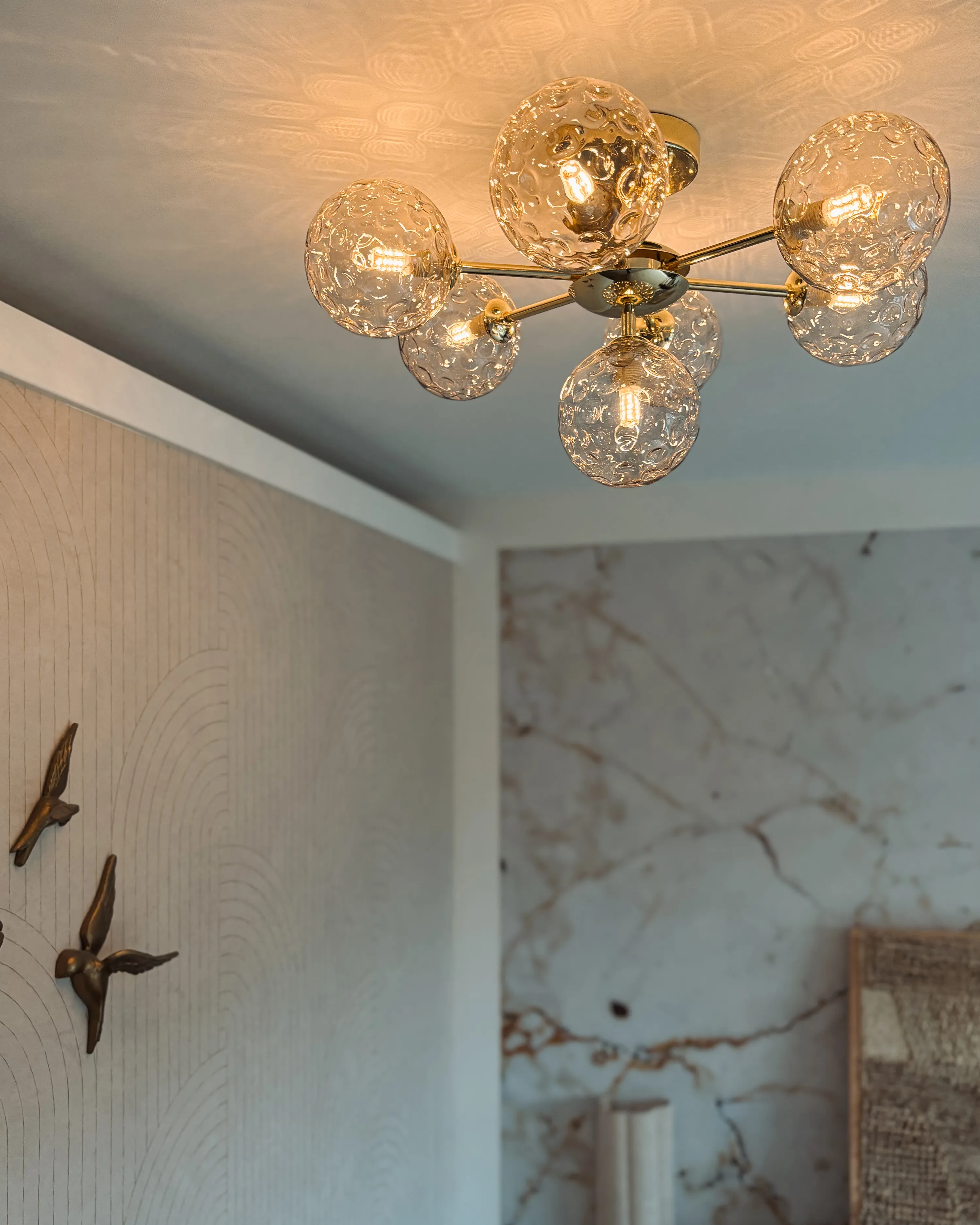Plafondlamp ANADYR Glas Beige