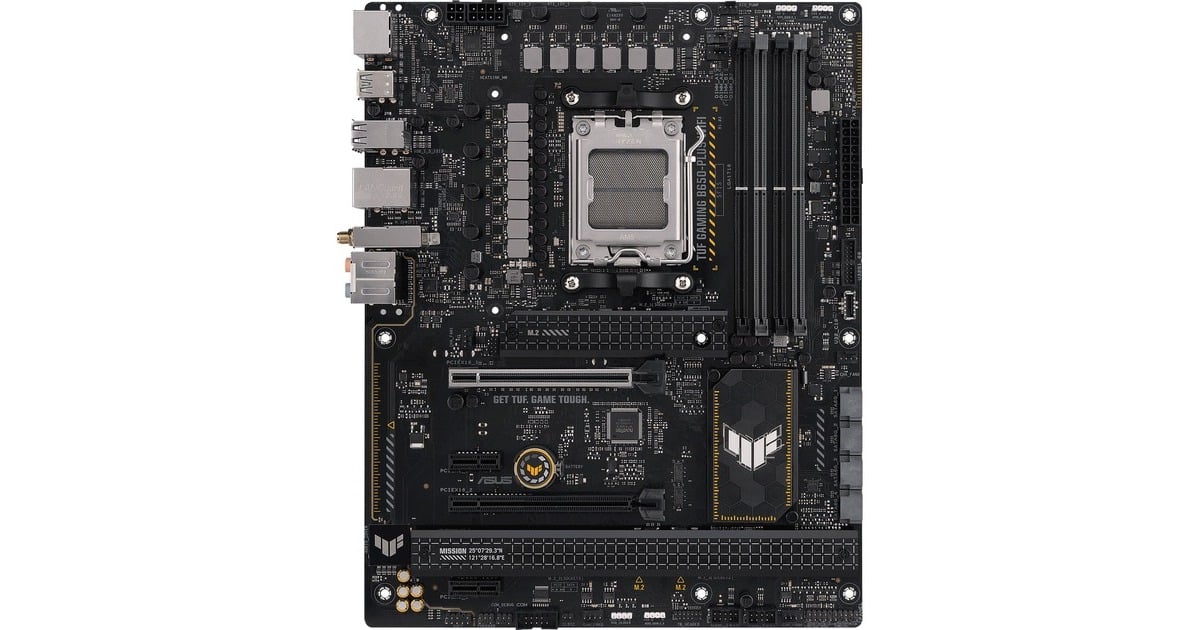 ASUSTUF Gaming B650-PLUS WIFI socket AM5 moederbord  (Zwart/lichtoranje, RAID, 2.5Gb-LAN, Wi-Fi 6, BT 5.2, Sound, ATX)