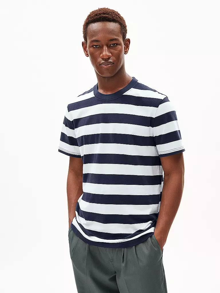 ARMEDANGELS T-Shirt BAHAAR STRIPES blau