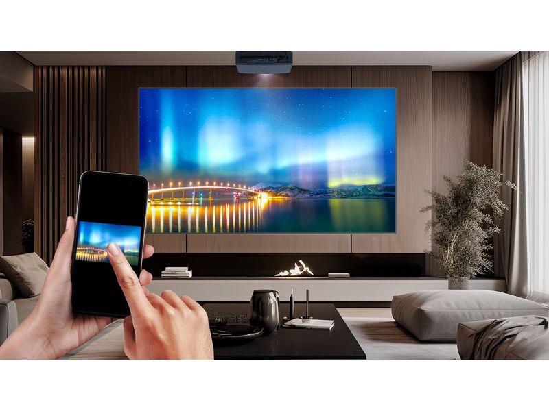 Optoma Projektor UHZ68LV Heller 4K UHD Dual Laser Heimkinoprojektor mit 5000 Lumen Helligkeit