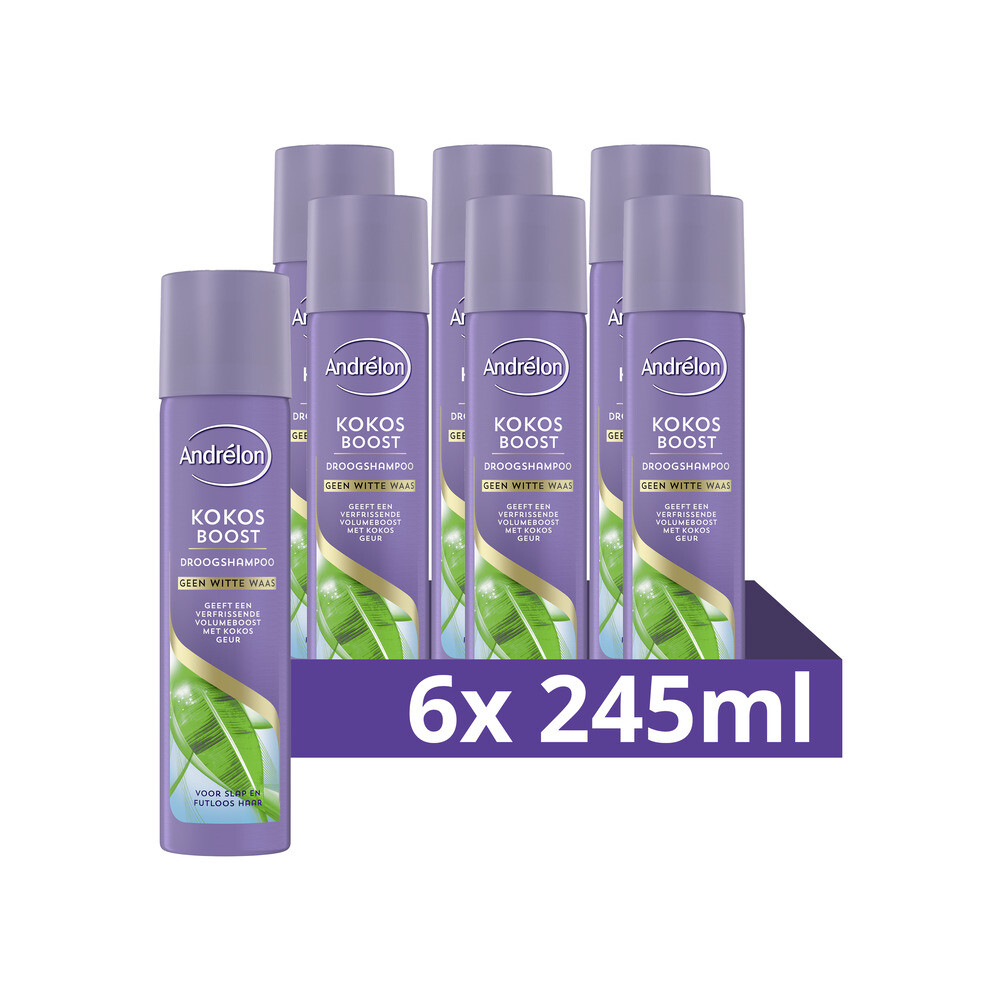 6x Andrelon Droogshampoo Kokos Boost245 ml