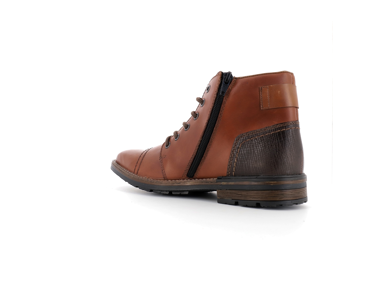 Rieker-F1340 Cuir Marron Clair