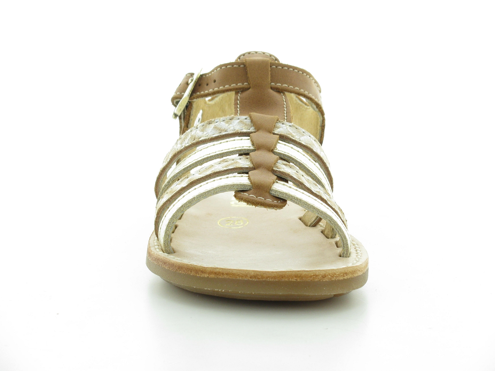 Minibel 4-CHANA Cuir Marron Beige
