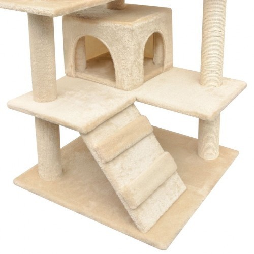 Poste arranhador bege para gatos