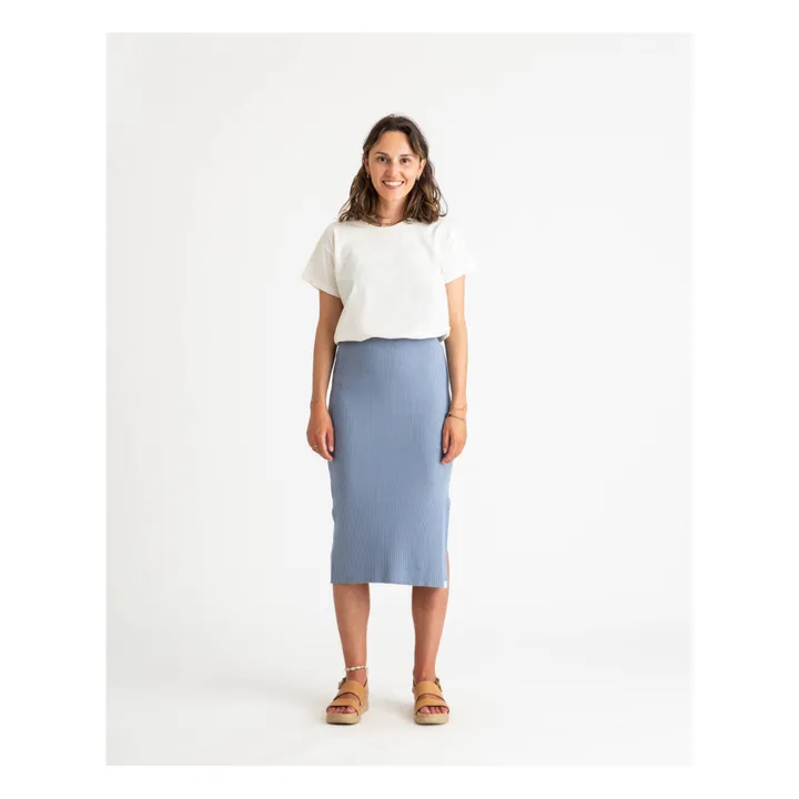 Matona Jupe Maille Coton Bio | Bleu