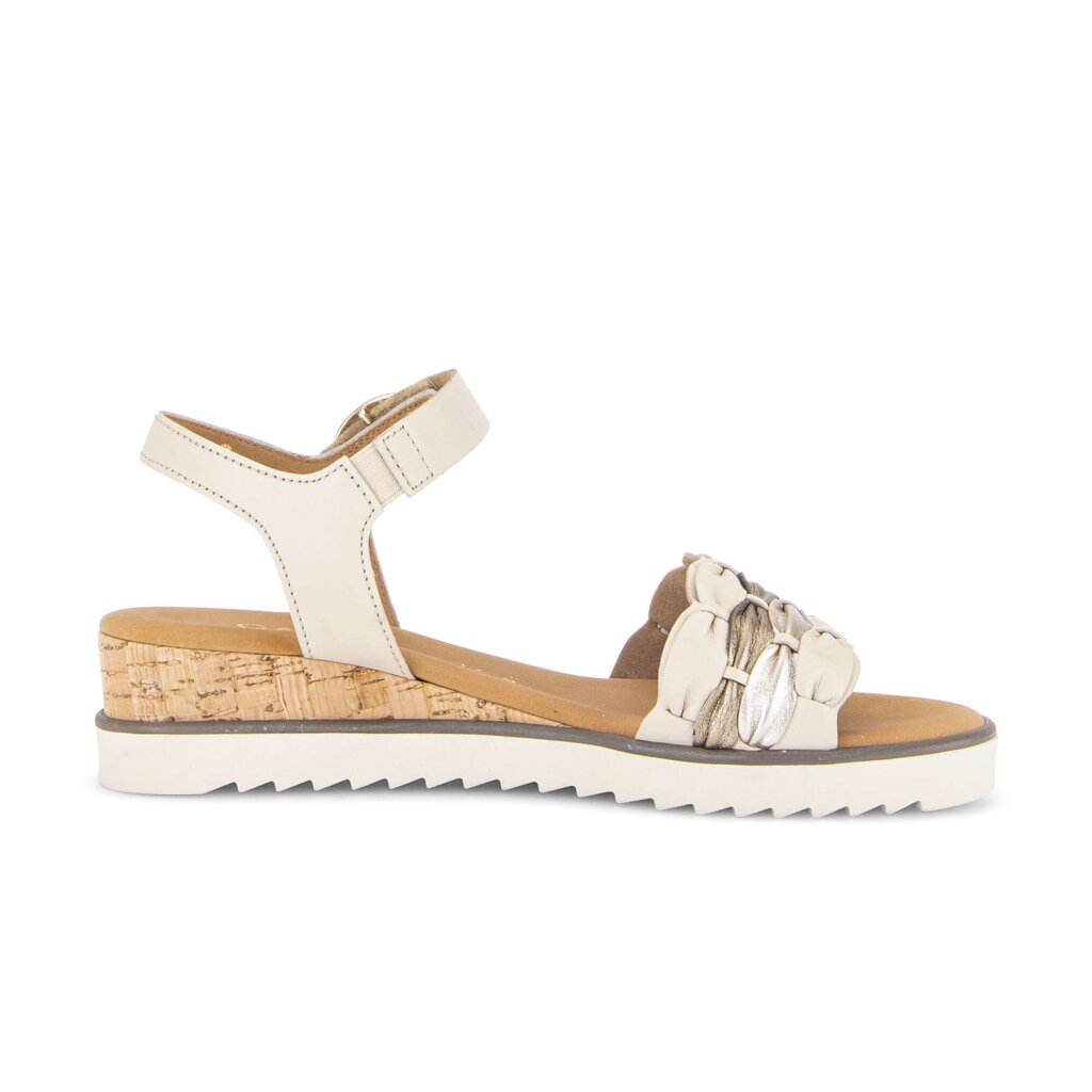 Sandal met riempjes beige