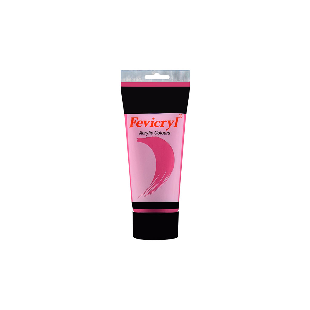 Tube peinture acrylique rose cramoisi 200ml