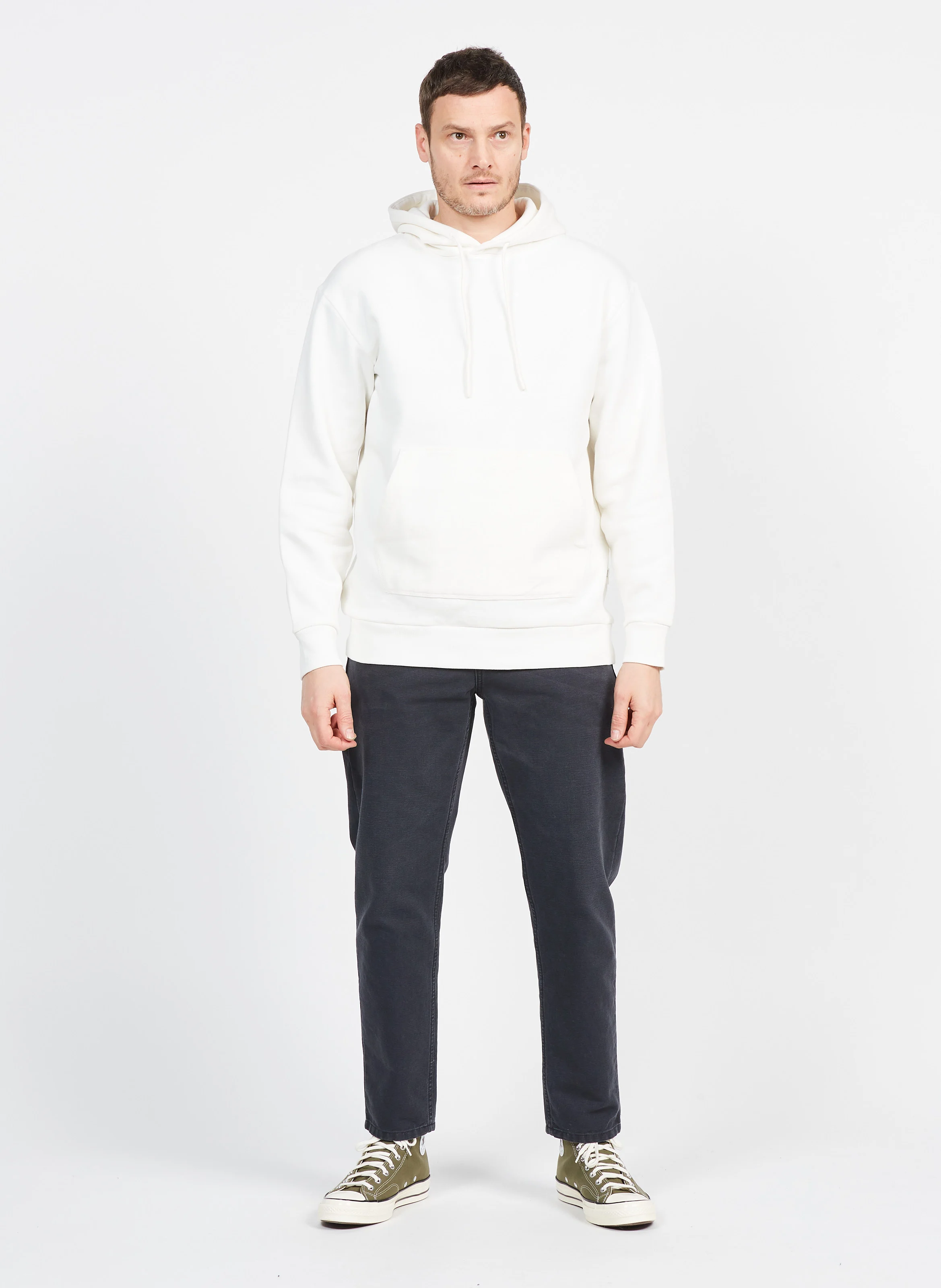 Sweat à capuche en coton| Blanc