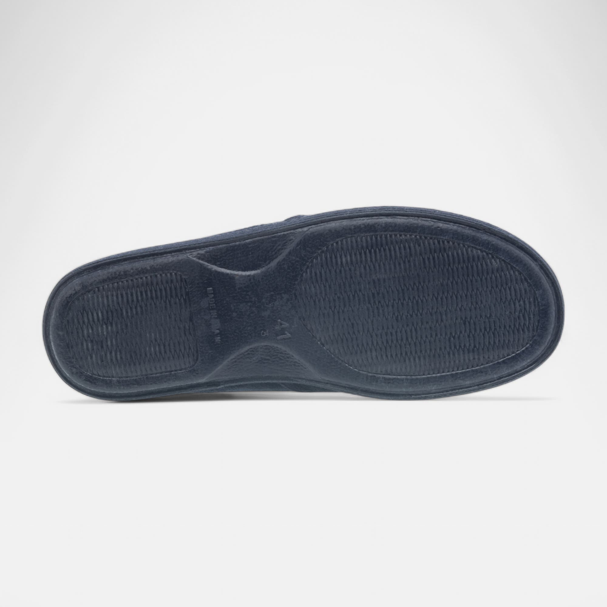 Pantoufles peluche Homme bleu marine