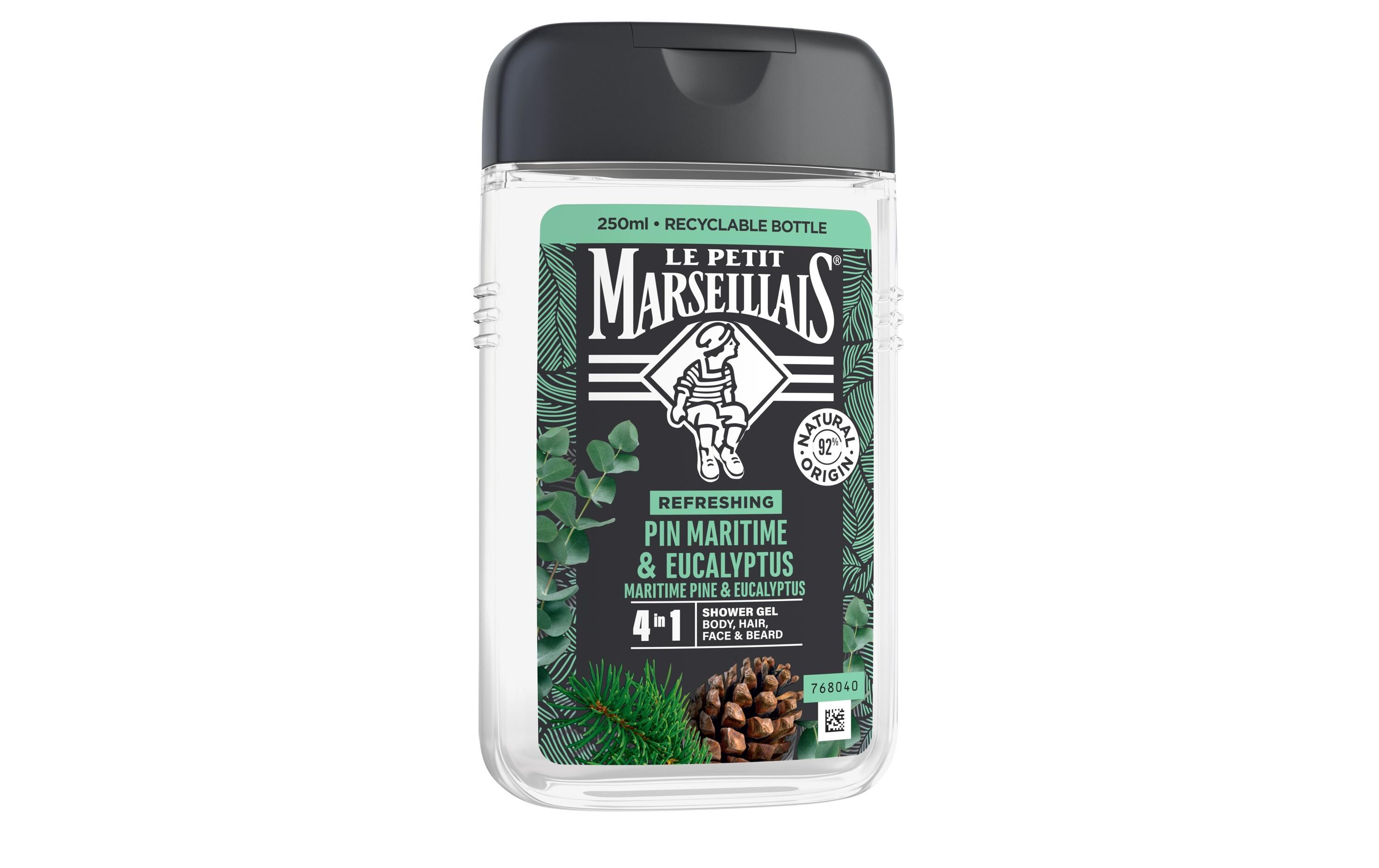 Duschgel Men 4 in 1 Kiefer und Eukalyptus 250 mlPflegedusche mit Strandkiefer und Eukalyptus, Farnkraut und pflanzlichen Zutaten