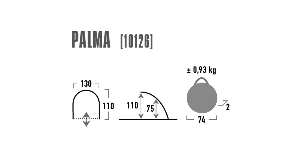 High PeakPalma tent  (Blauw/grijs)