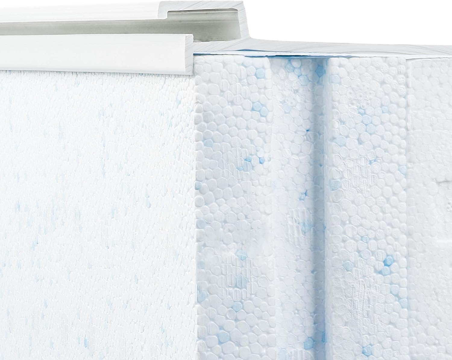Paradies Pool® Styropor Pool rechteck 300 x 500 x 150 cm als Grundset inklusive Blaue Poolfolie und Vlies, Systemsteine mit Stecksystem