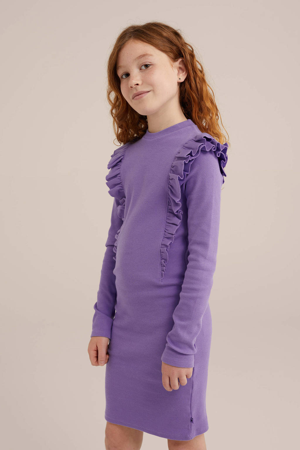 WE Fashion bodycon jurk paars