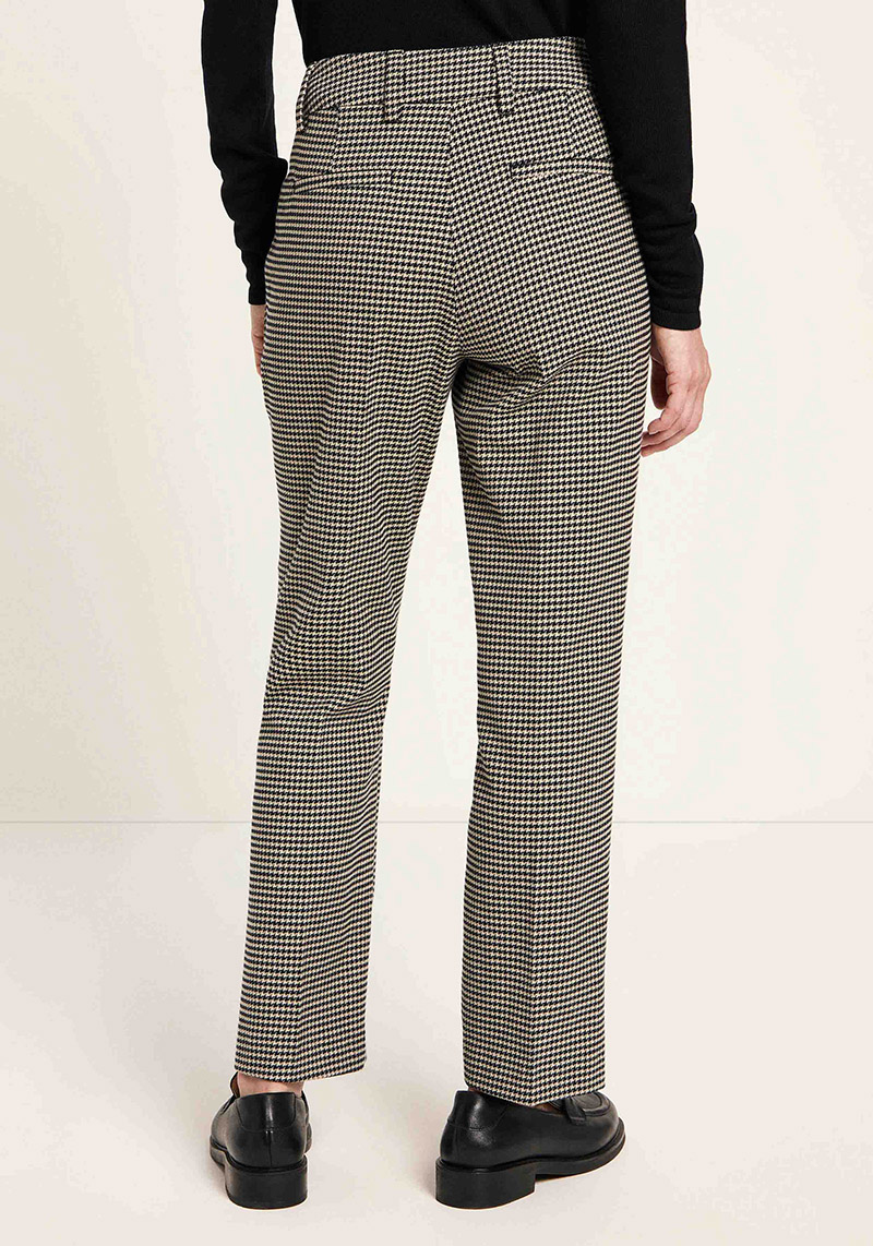 Lanius Hahnentritt-Hose Black/Off White