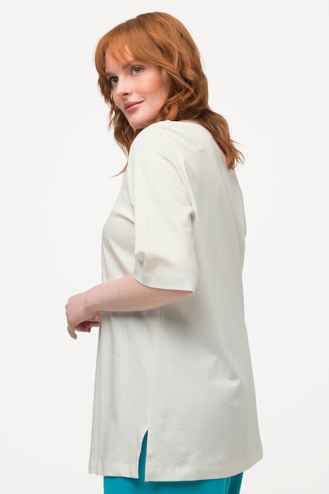 T-Shirt, A-Linie, Rundhals, Halbarm, Pima Cotton