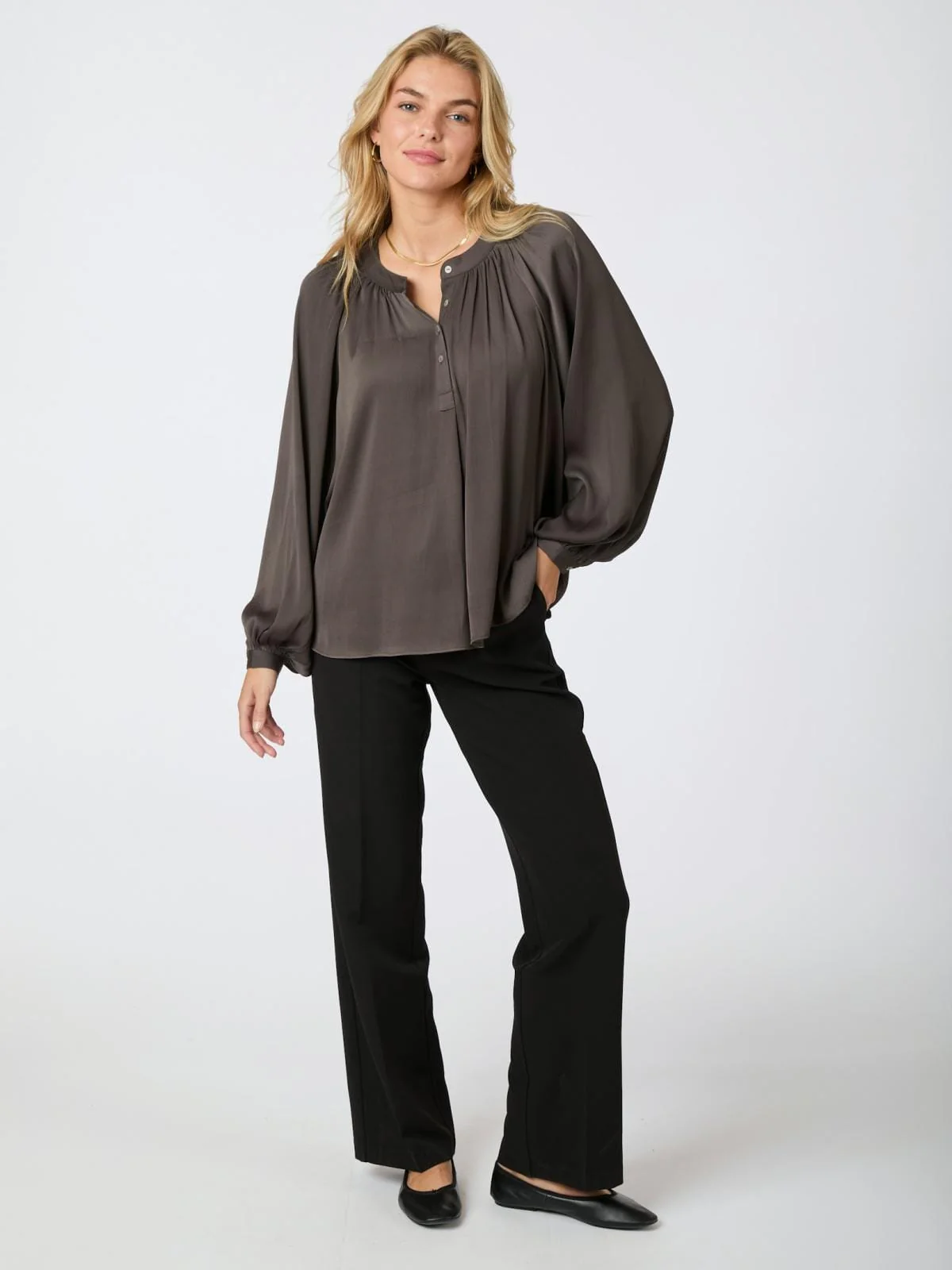 Neo Noir Kirsty Structure Blouse