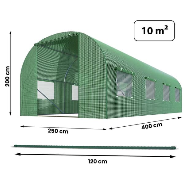 Hagetunnel 2,5 x 4 m (10 m2) Plonos