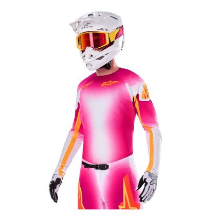 Maillot cross Alpinestars SUPERTECH - SX MIG AFD 2025 - Rose / Blanc