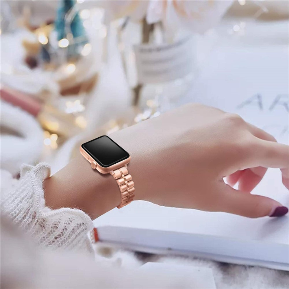Apple Watch (42/41/40/38 mm) Edelstahl Armband mit Butterfly Verschluss - Roségold