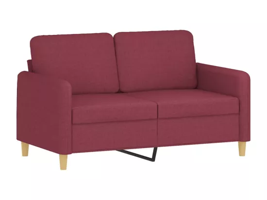 Ensemble de canapés 4 pcs avec coussins Rouge bordeaux Tissu