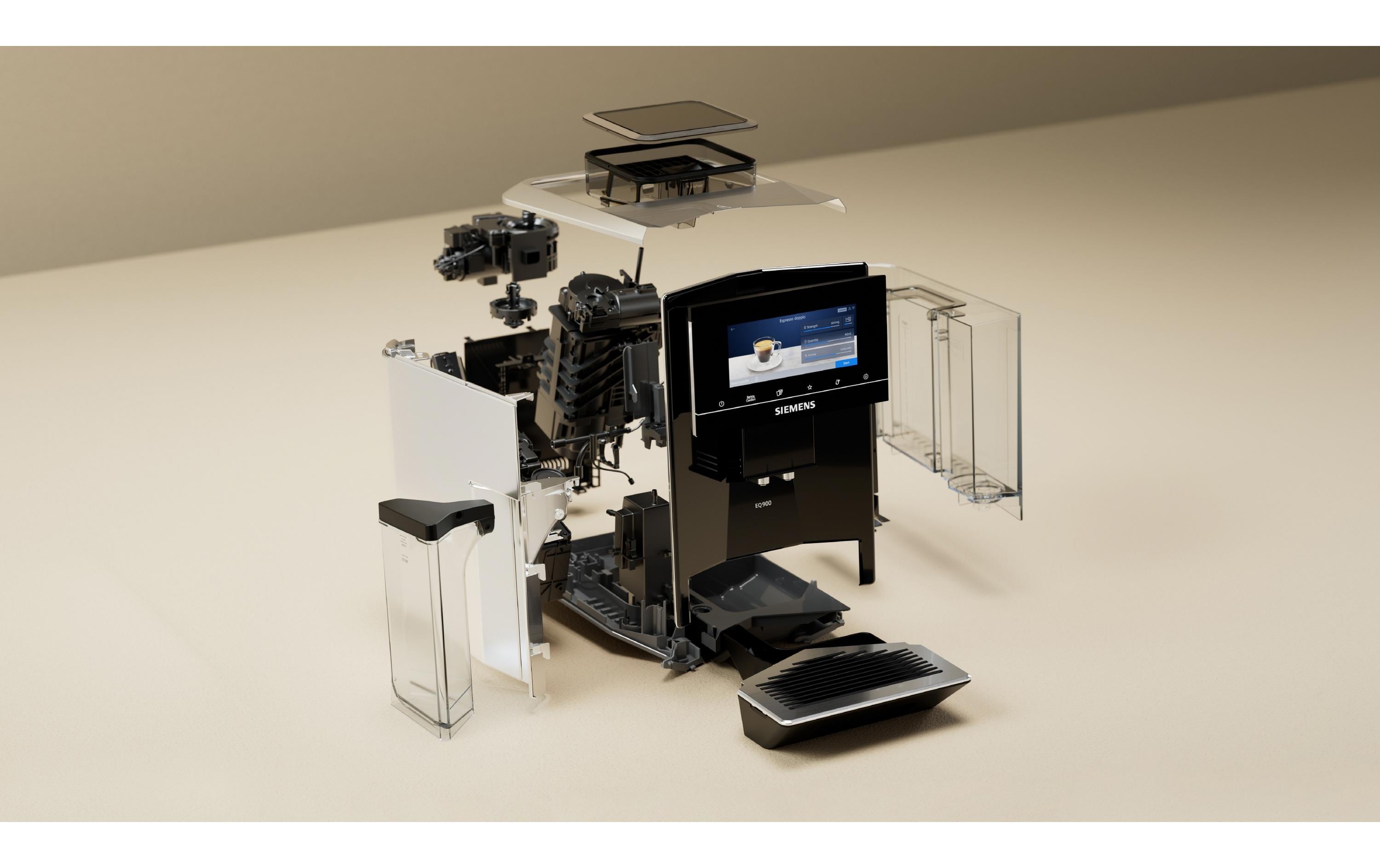 Kaffeevollautomat EQ900 TQ903D09 Schwarz<br>Vollautomatische Kaffeemaschine mit iAroma-System