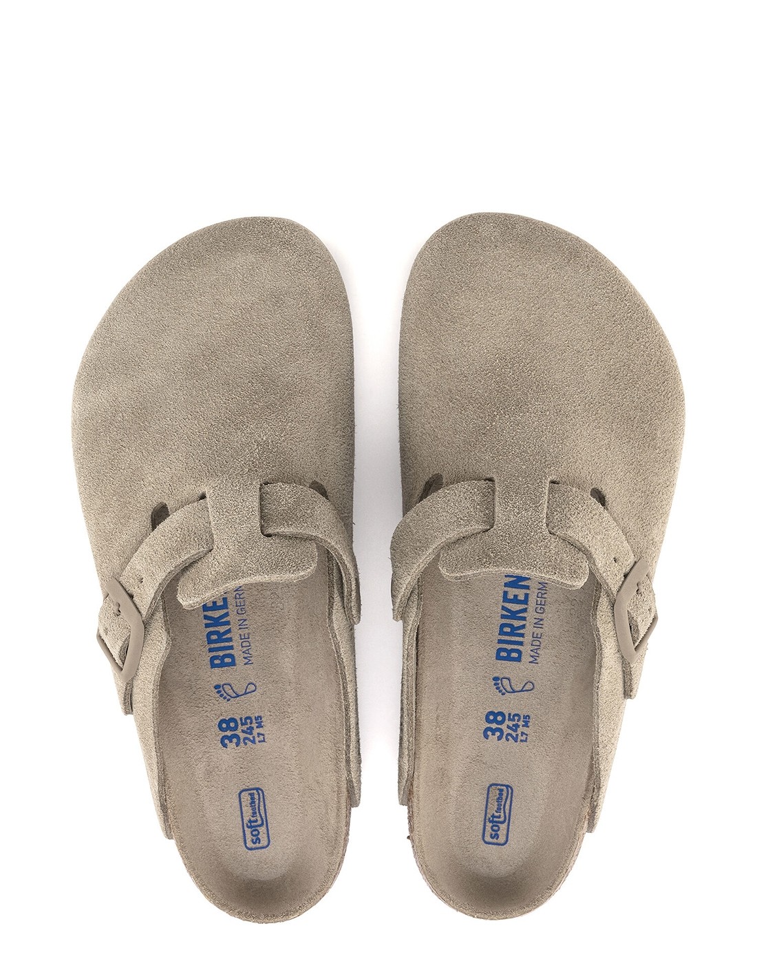 birkenstock Sabots Homme Boston Daim Kaki