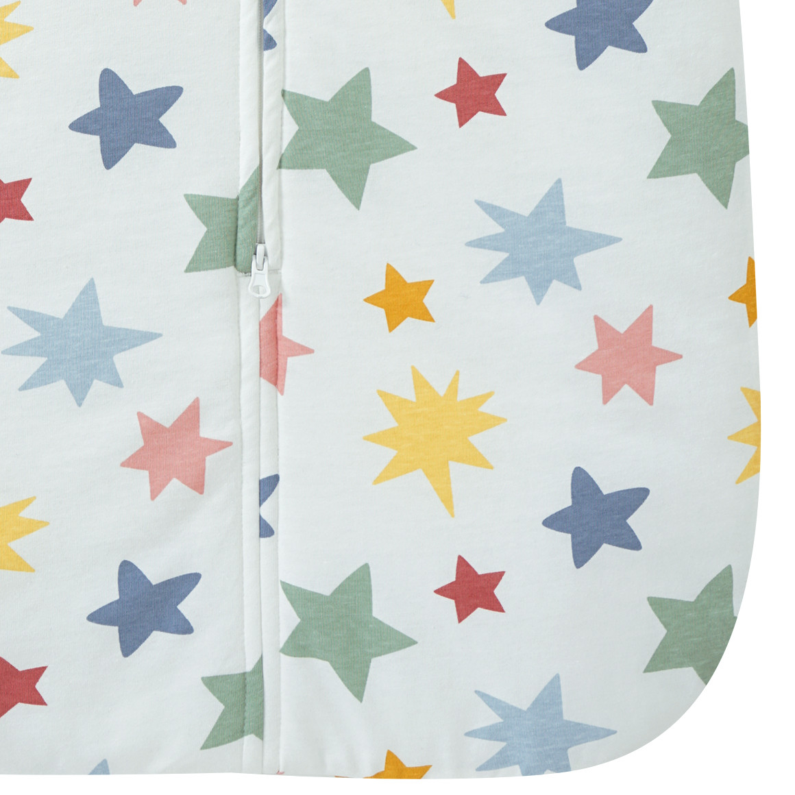 Topomini Baby Schlafsack mit Allover-Muster hellblau / weiss / bunt