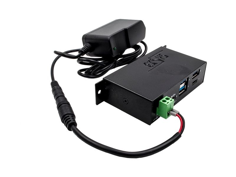 Exsys DC-Buchse Power-Kabel offen, 10 cm DC Jack Kabel für Anschluss an Terminal Block