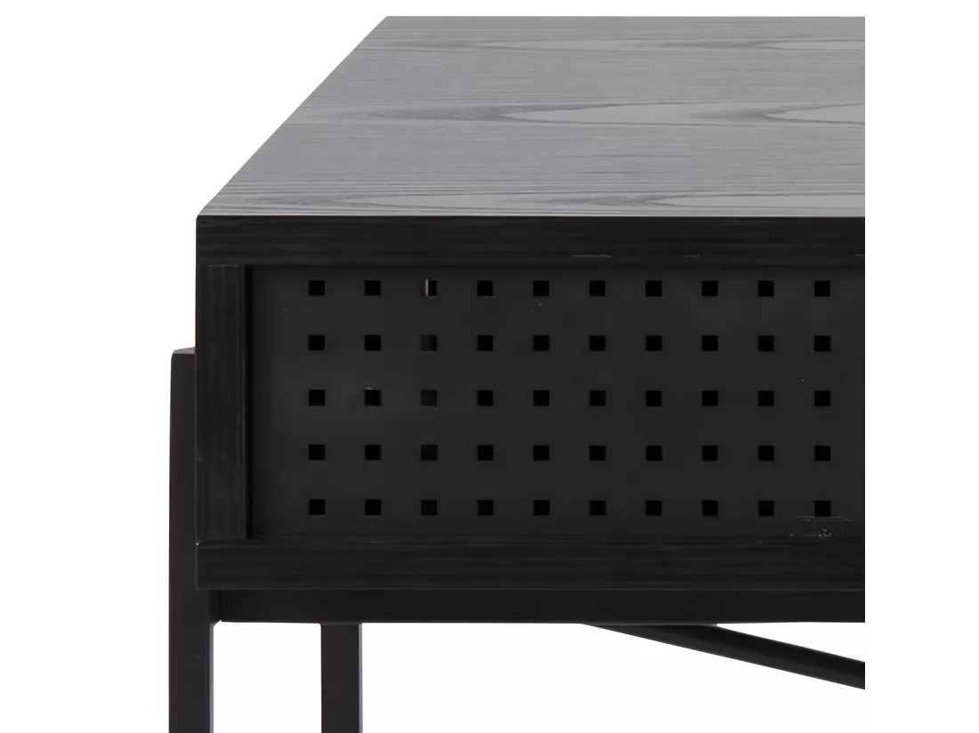 Bureau contemporain avec rangement et pieds métal - MAEL