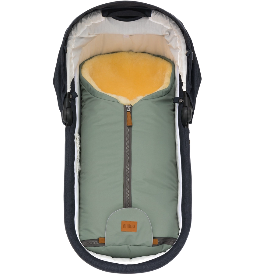 fillikid Winterfußsack Pamir Gr. 0 Echtfell Salbei