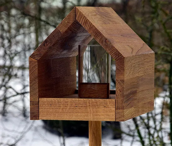 Design-Futterhaus »Bauhaus I«, Eiche, geölt