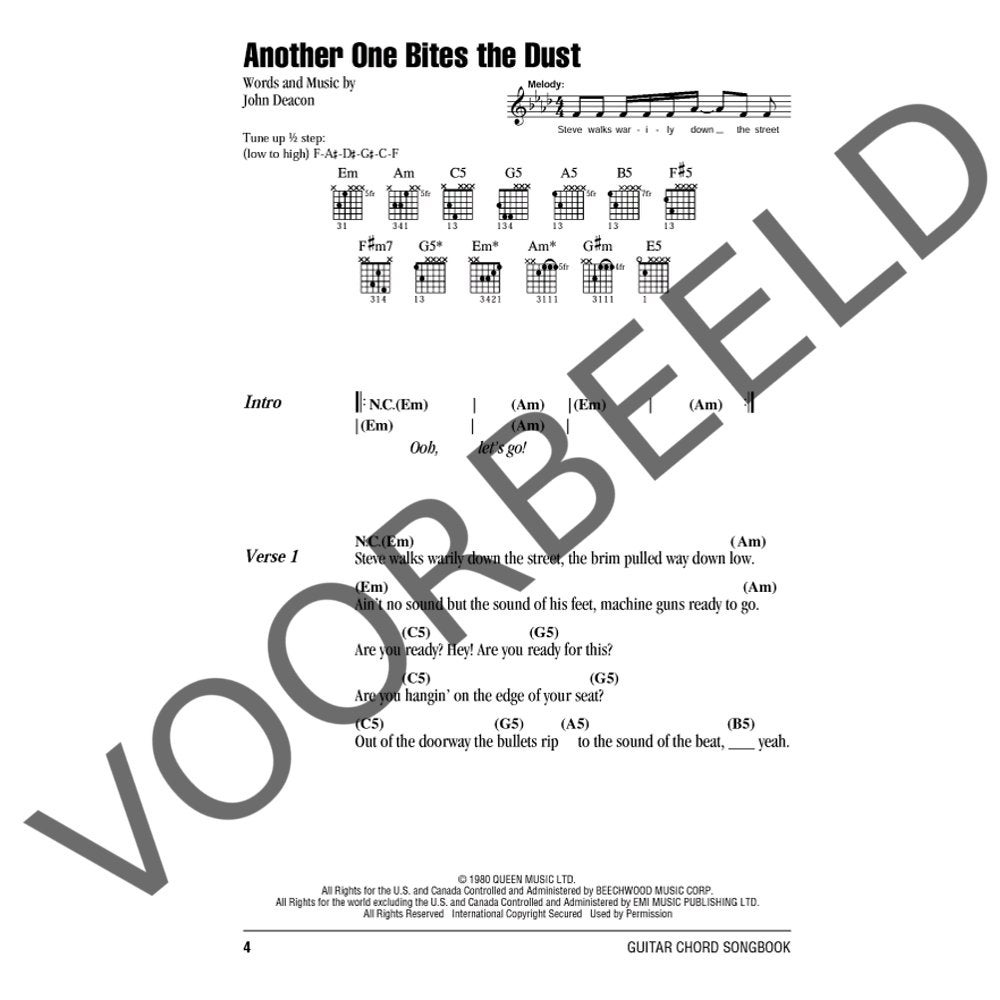 Hal Leonard Queen Guitar Chord Songbook