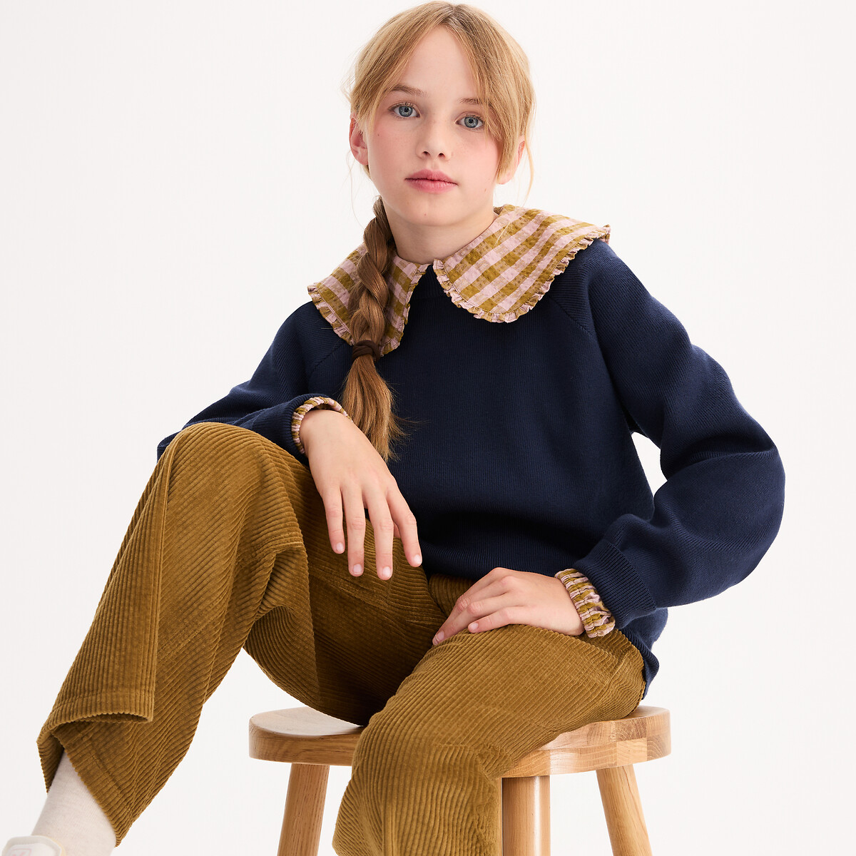COLEÇÃO LA REDOUTE<br>Suéter em malha fina com gola redonda