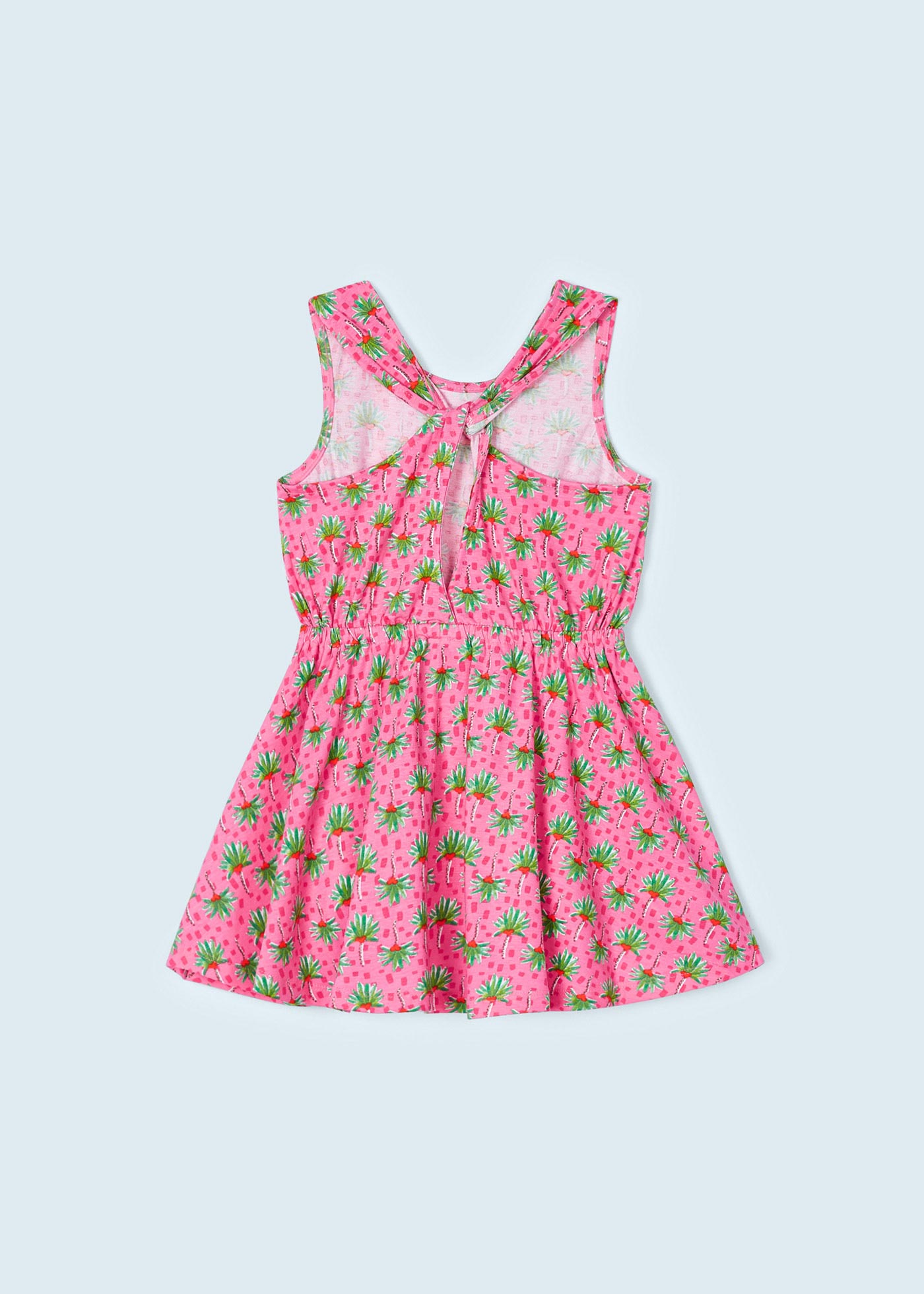 Vestido estampado em algodão sustentável para meninas