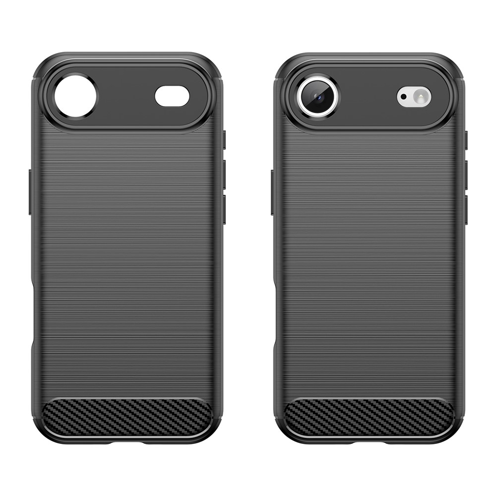 iPhone Air Gummi Case Schutzhülle Carbon Look - Schwarz
