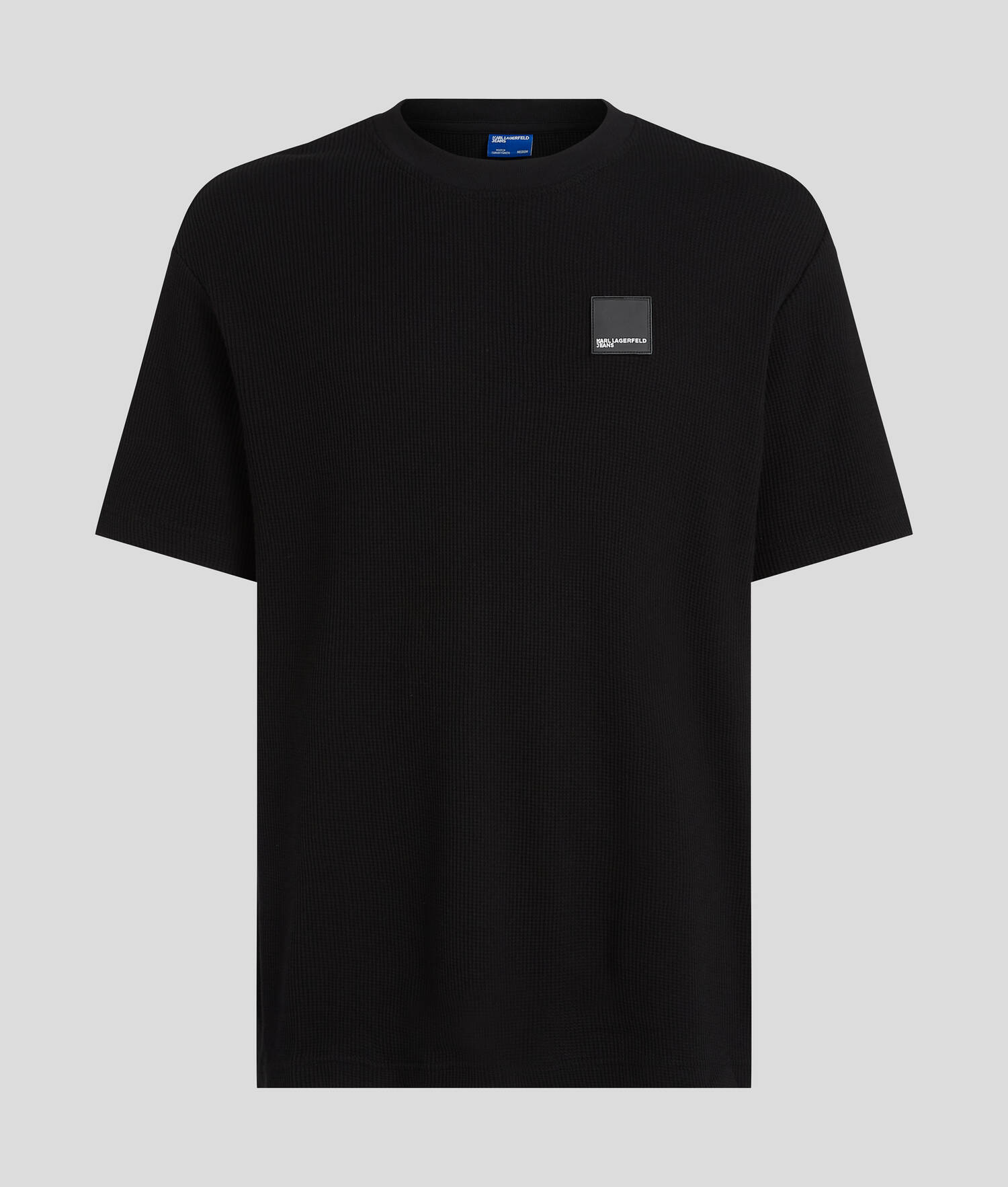T-SHIRT À TEXTURE GAUFRÉE - Noir