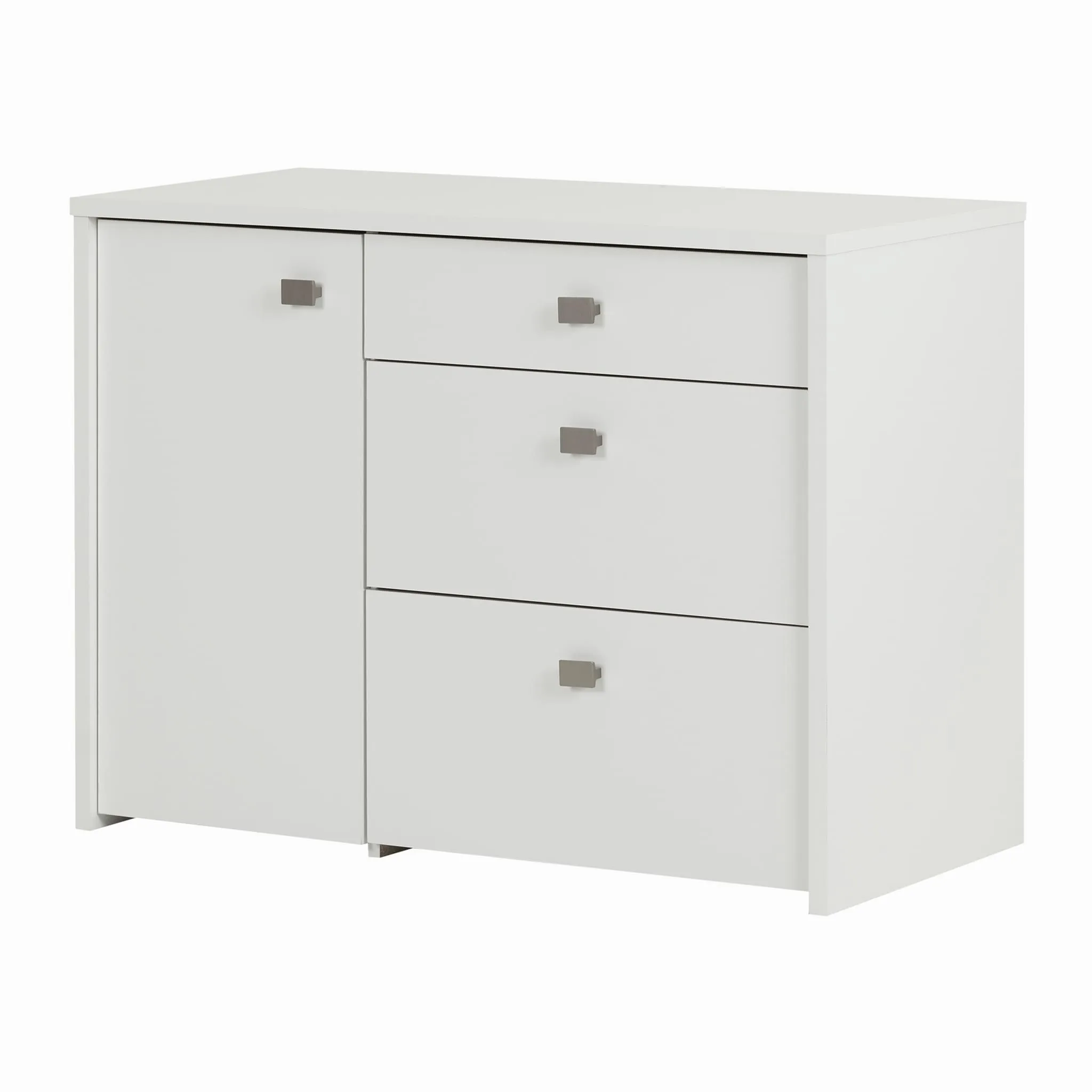 South Shore Meuble de Rangement avec Tiroir classeur - Interface Blanc Solide