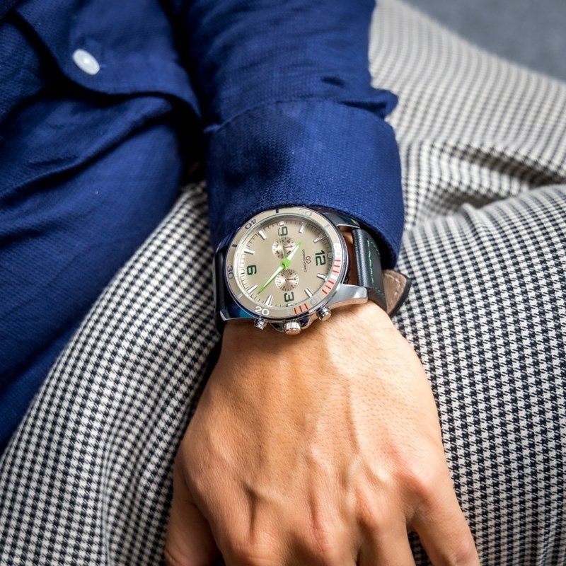 Montre Homme GIORGIO bracelet Cuir Noir