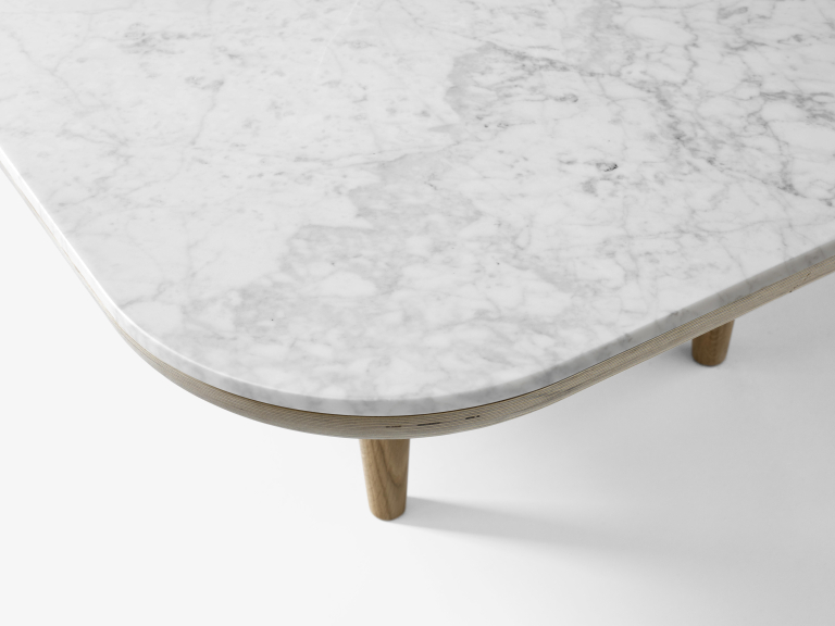 &tradition Fly SC5 salontafel 120x60 wit marmer, wit eiken
